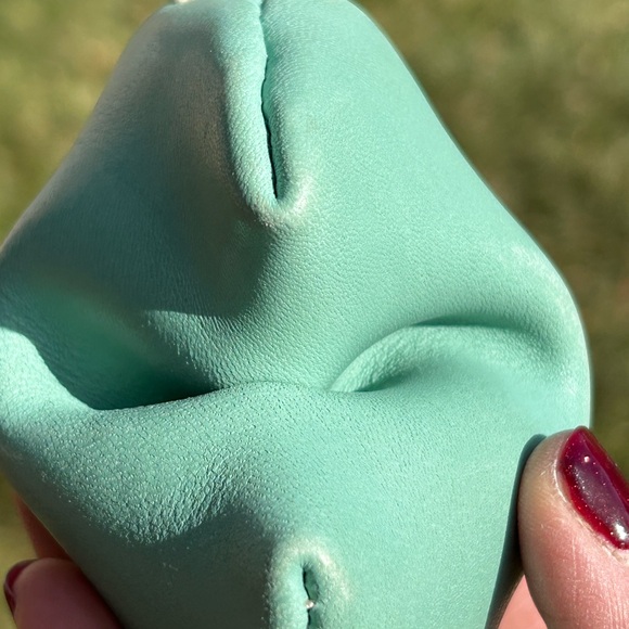 Portland Leather Goods Mint Green Fortune Cookie Pouch Bag Organizer Keychain - Picture 15 of 16